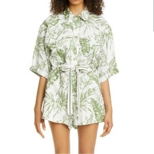 ZIMMERMANN Palm Leaf Print
Linen Romper
Worn twice
Size 2 (4-6 U.S)
